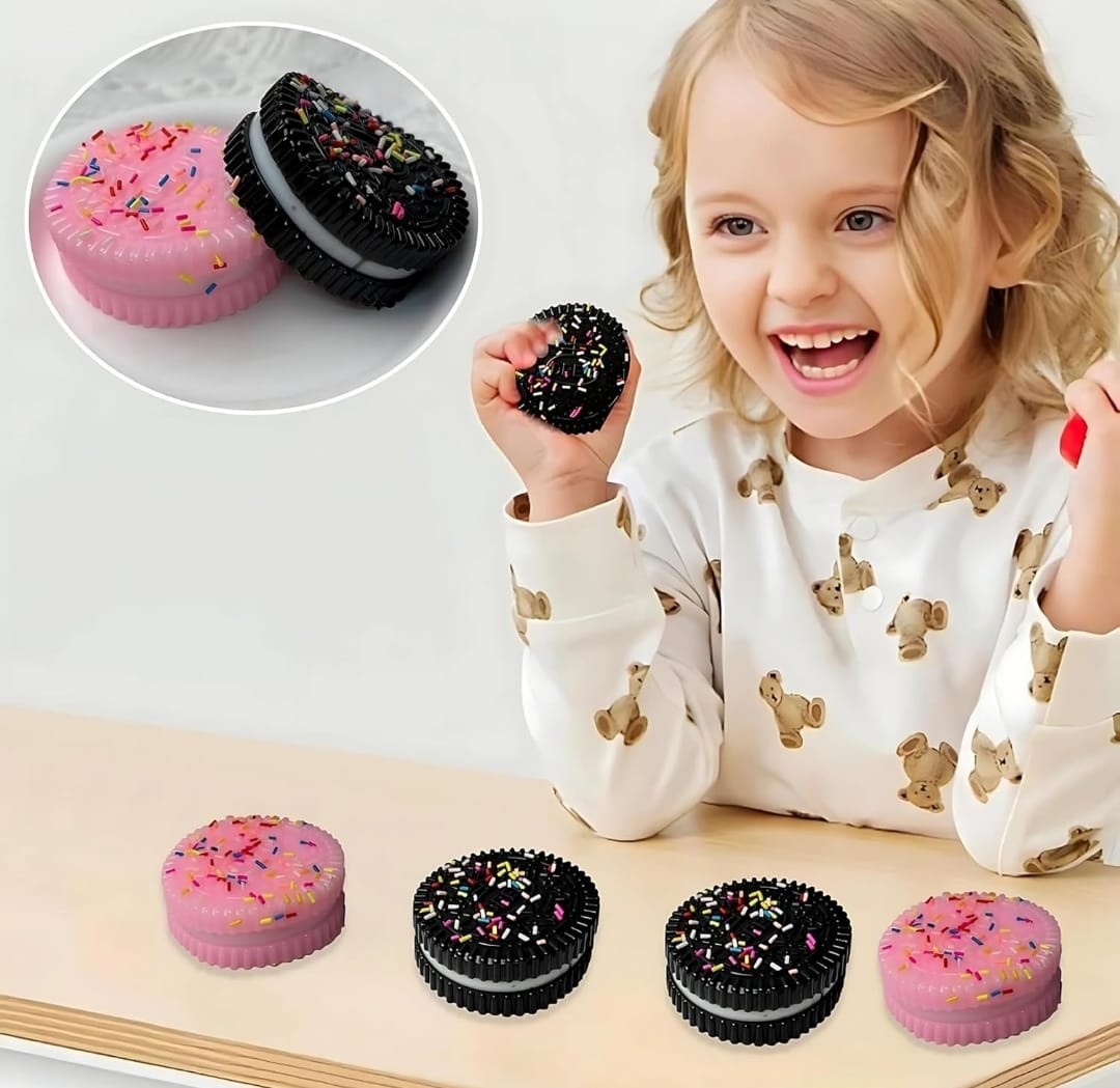 Squishy Galleta Grande 12cm Negro O Rosa Antiestres