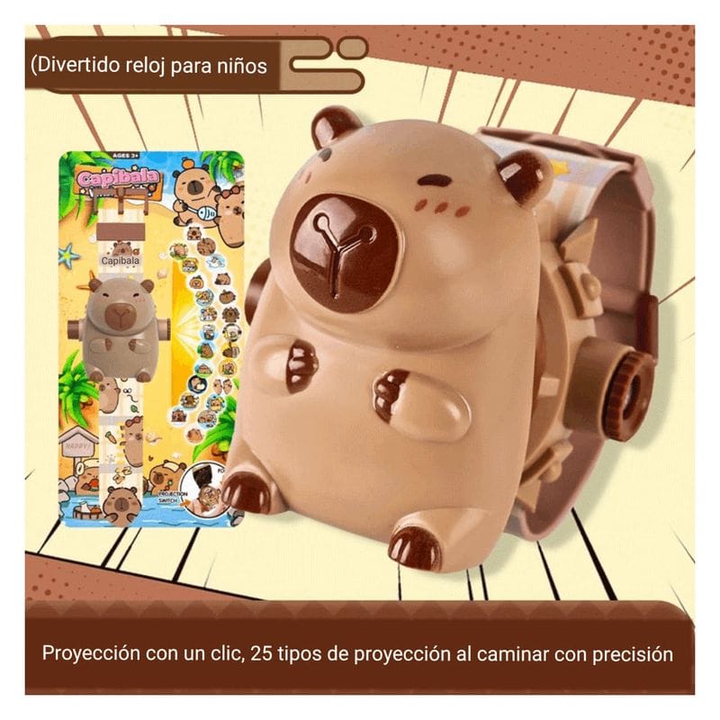 Reloj Proyector Capibara 24 Imágenes
