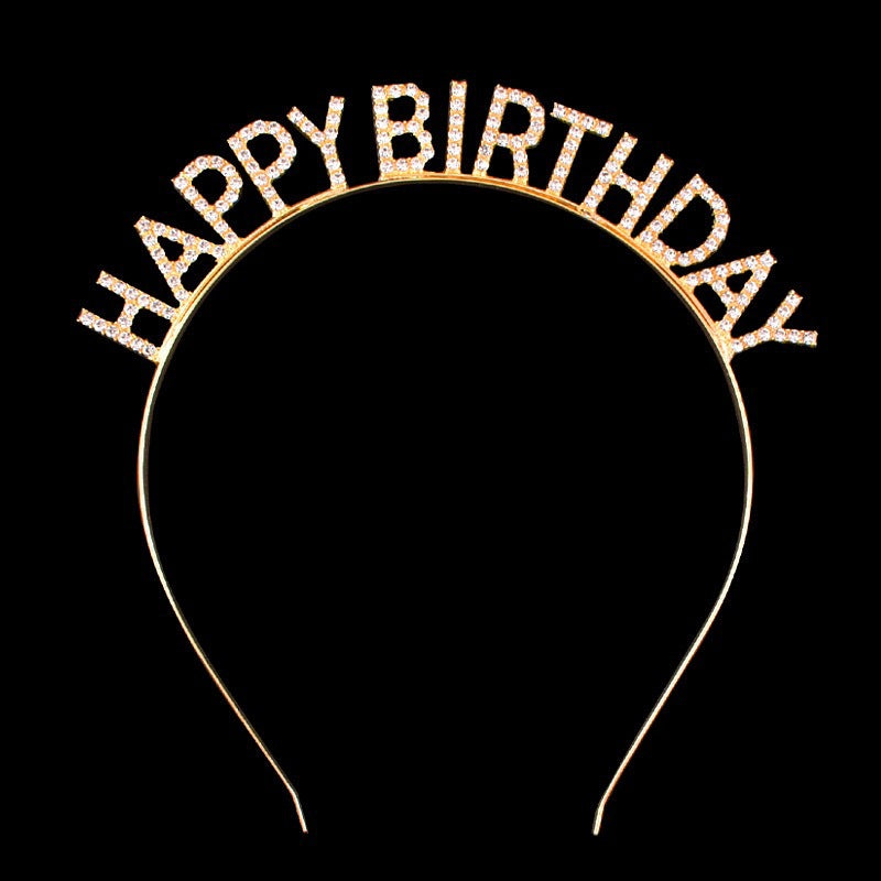 Tiara Vincha Happy Birthday 3 Colores Cotillon