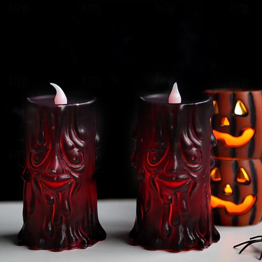 Vela Led Decoracion Halloween A Pila 11cm