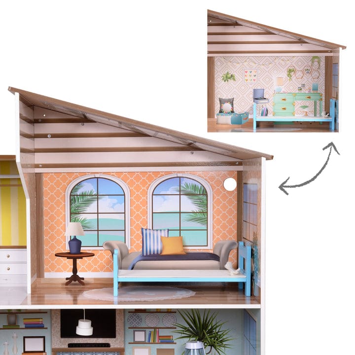 Casa De Muñecas En Madera Montessori 120cm