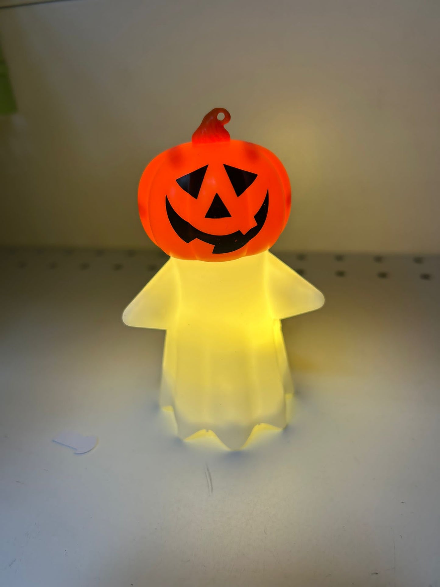 Lampara Calabaza Fantasma 11cm Deco Halloween