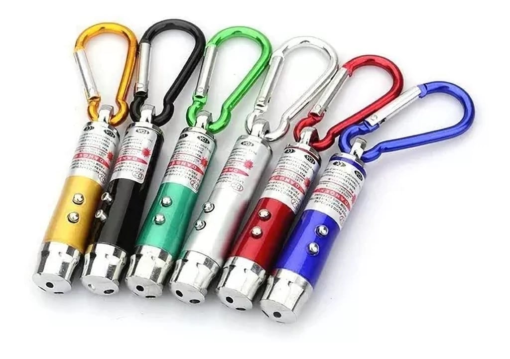 Llavero Laser 3 en 1 Linterna Luz Ultravioleta Y Puntero