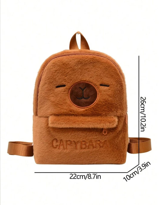 Mochila De Peluche Capibara 26 X 22 Cm