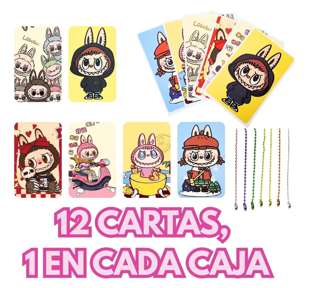 Caja Sorpresa De Labubu Con Llavero 6cm