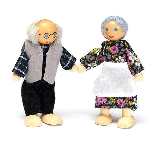 Familia en madera 6 integrantes Montessori