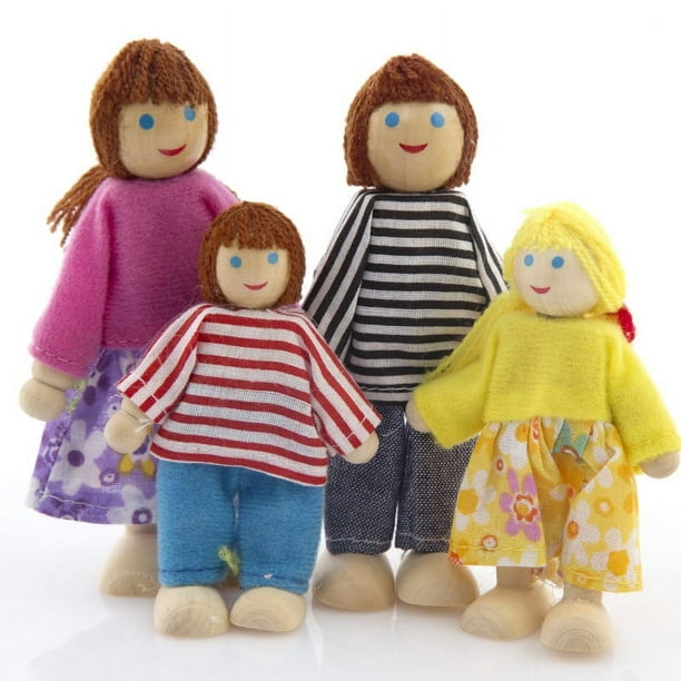 Familia en madera 6 integrantes Montessori