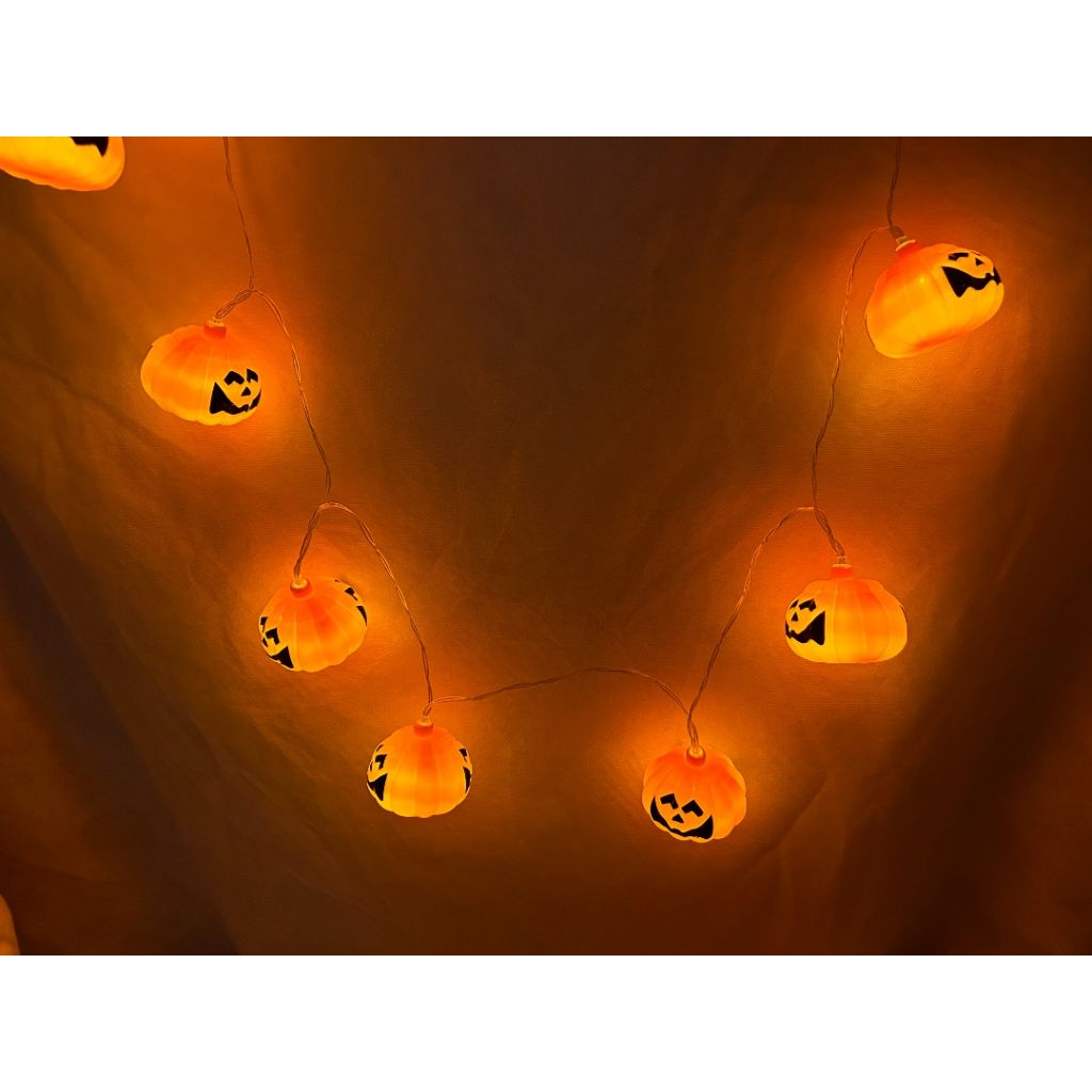 Guirnalda Guia De Luces De Calabaza 2mts Halloween