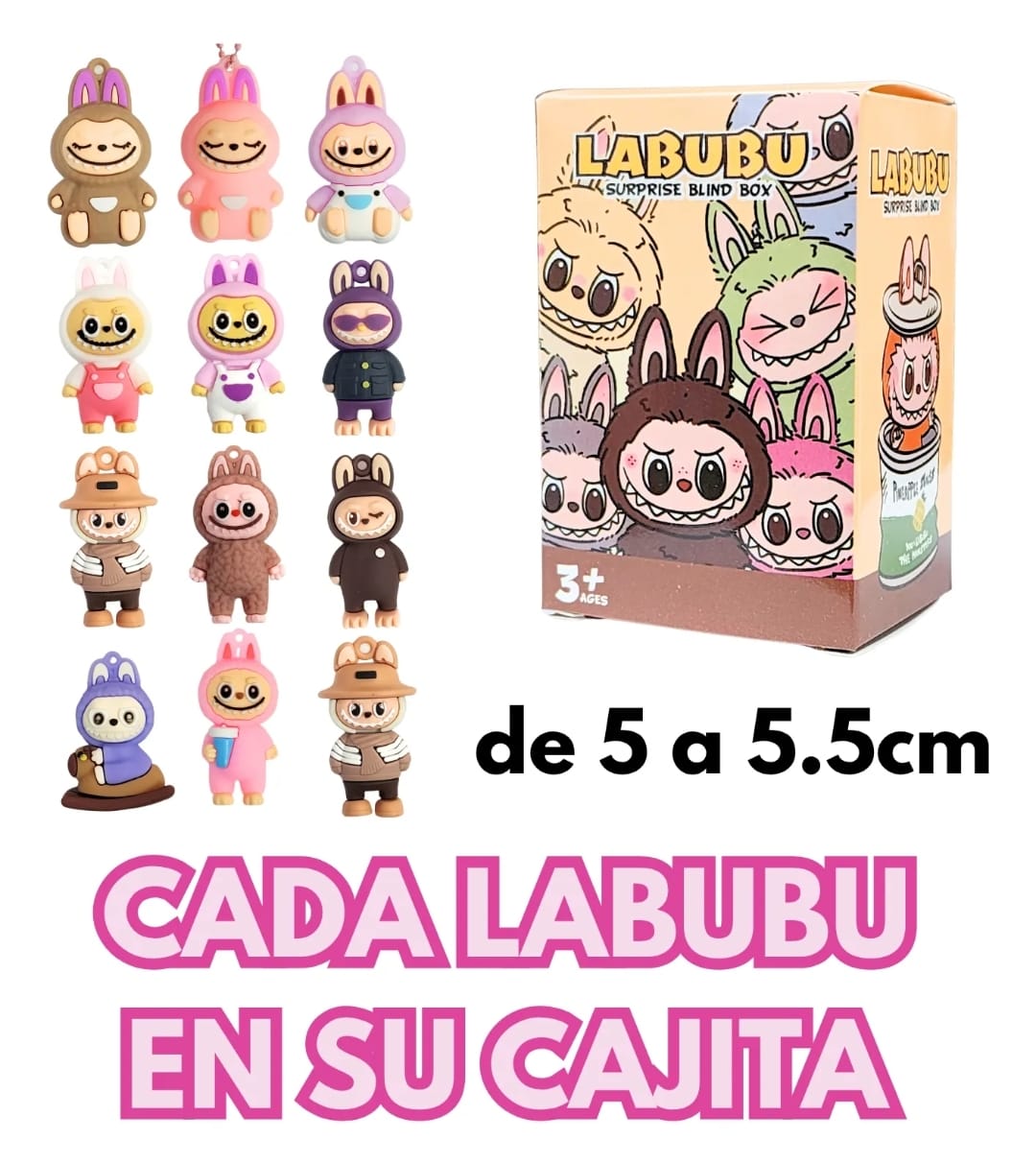 Caja Sorpresa De Labubu Con Llavero 6cm