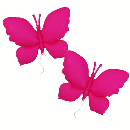 Globo De Mariposa Fluo Neon Pack X3 65x48cm