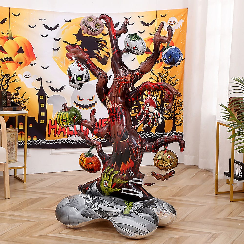 Globo Árbol De Halloween 130cm Decoración 2 Modelos