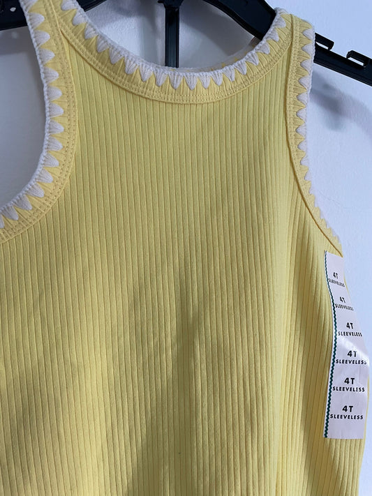 Conjunto Musculosa amarilla y short de jean Cat&Jack talle 4