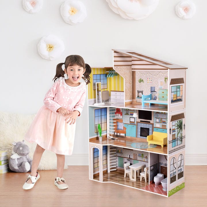 Casa De Muñecas En Madera Montessori 120cm