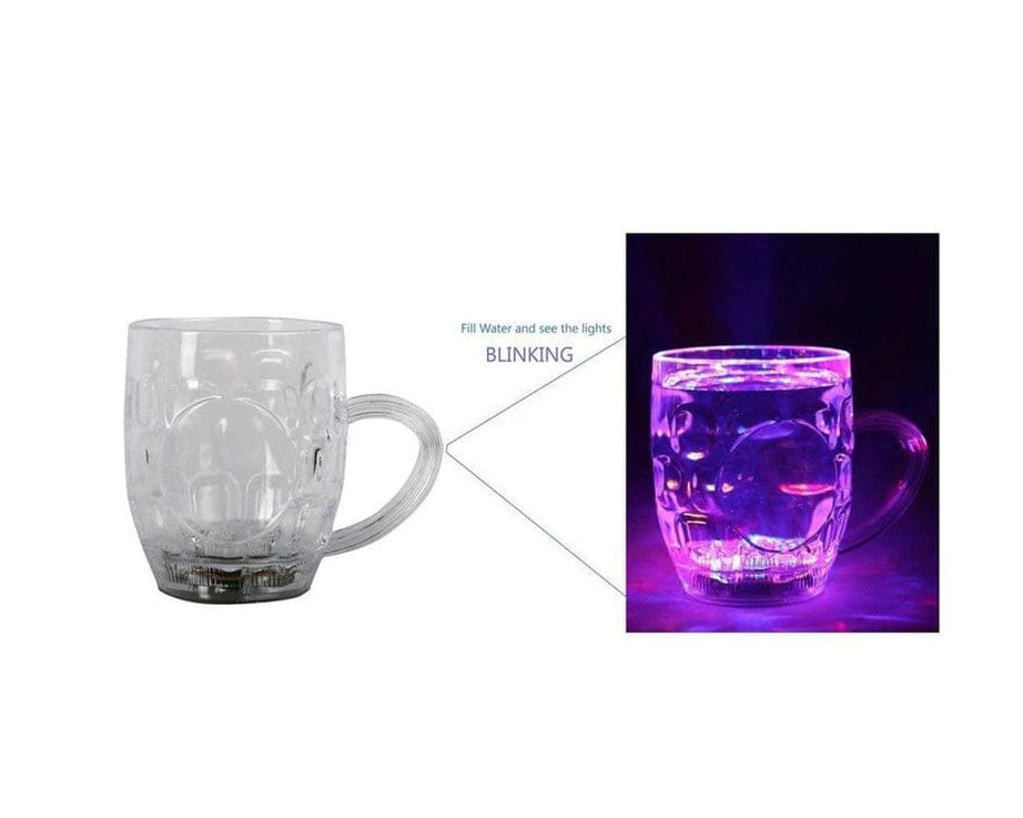 Jarra De Cerveza Con Luz Led Cotillon Fiestas 300ml