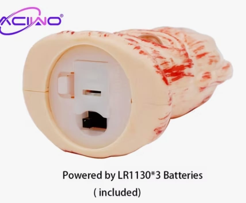 Veladora Luz Led Halloween Pie Con Ojos A Pila 10cm