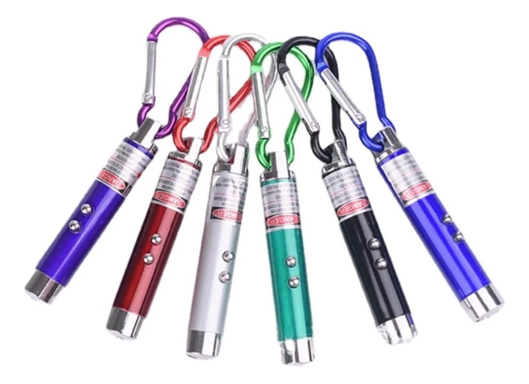 Llavero Laser 3 en 1 Linterna Luz Ultravioleta Y Puntero