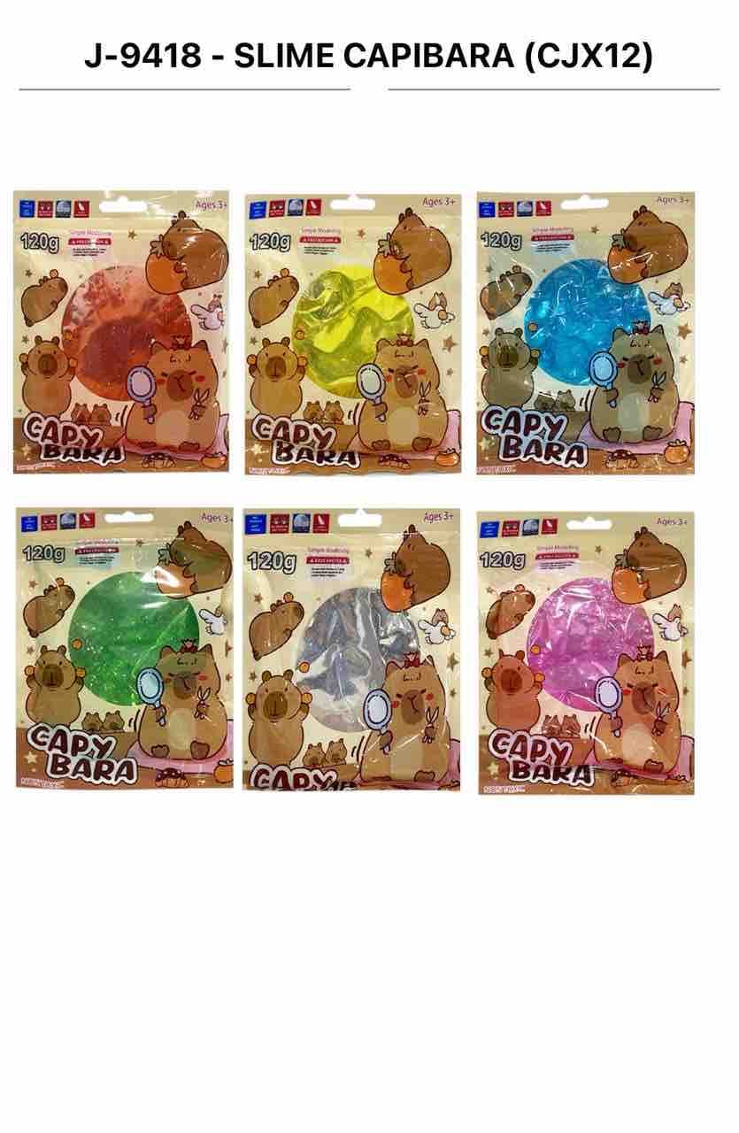 Slime Capibara 120gr Pack X6 Souvenirs Sorpresita