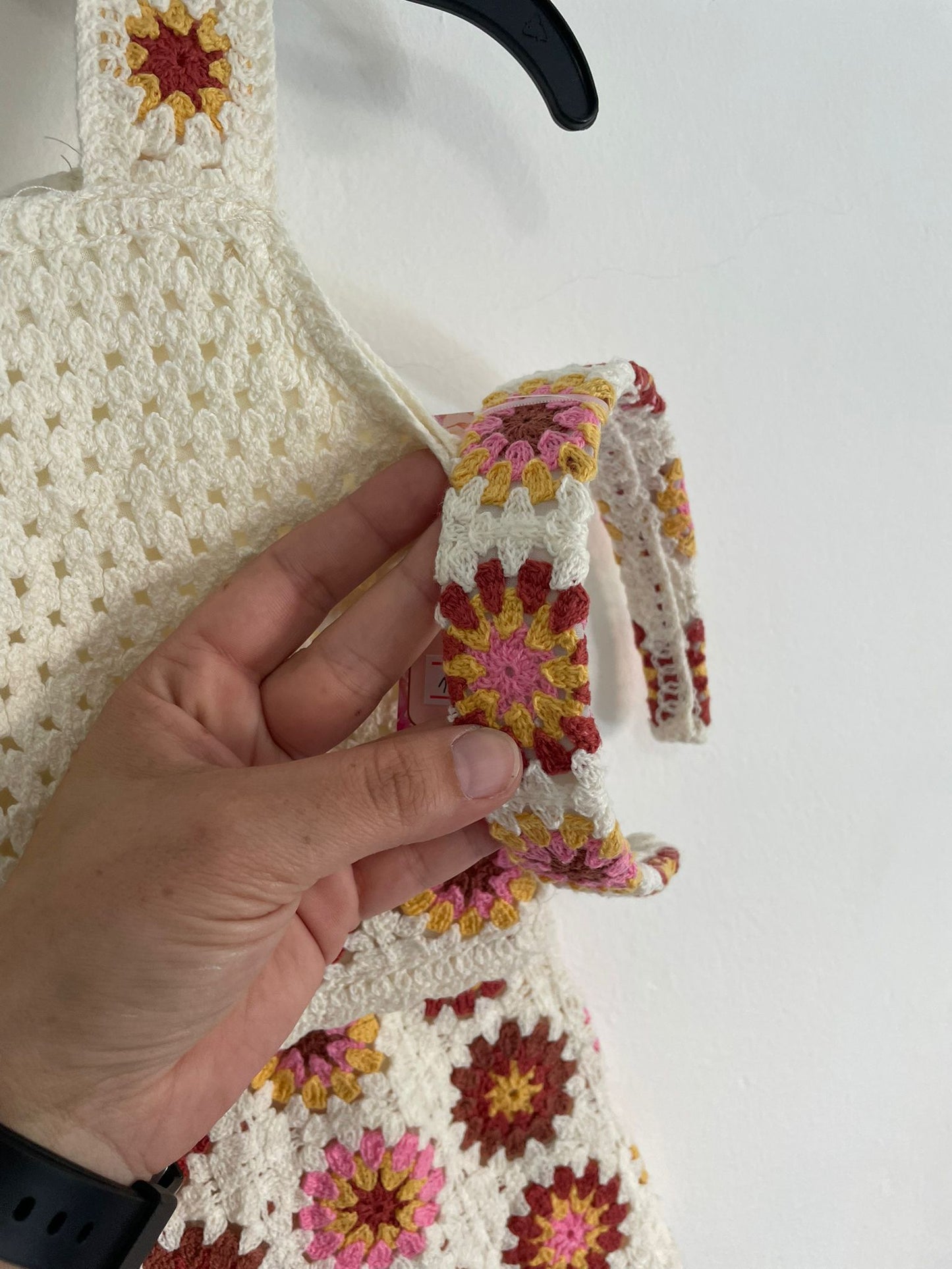 Conjunto Musculosa short y vincha en crochet talle 3