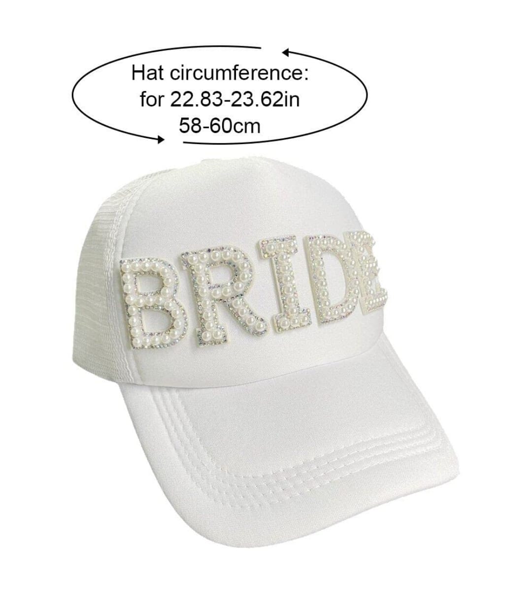 Gorro Blanco Bride Novia C Perlas Cotillón Fiestas