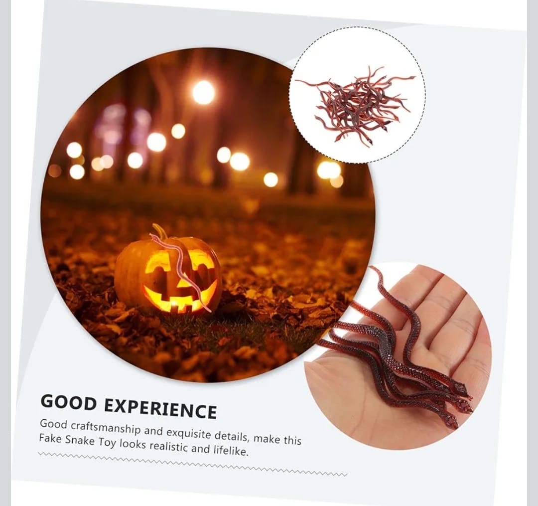 Pack De 6 Víboras 10cm Decoración Halloween