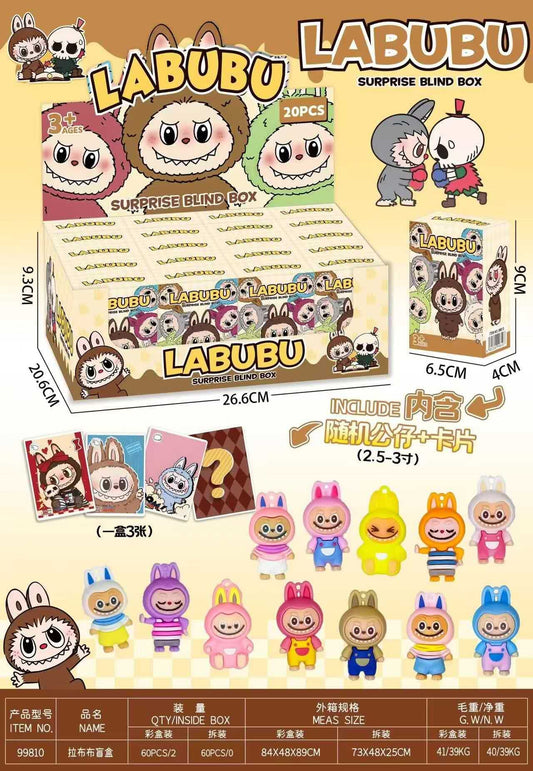 Caja Sorpresa De Labubu Con Llavero 6cm