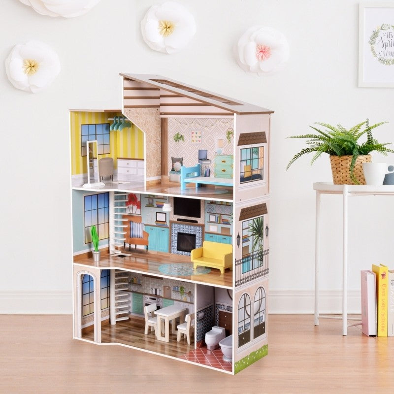 Casa De Muñecas En Madera Montessori 120cm
