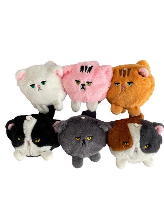 Squishy Gato Amansaloco Antiestres Peludos Pack X6