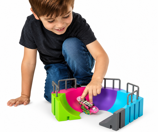 Juego Pista Rampa Con Skate Para Dedos Skatepark Modelo A