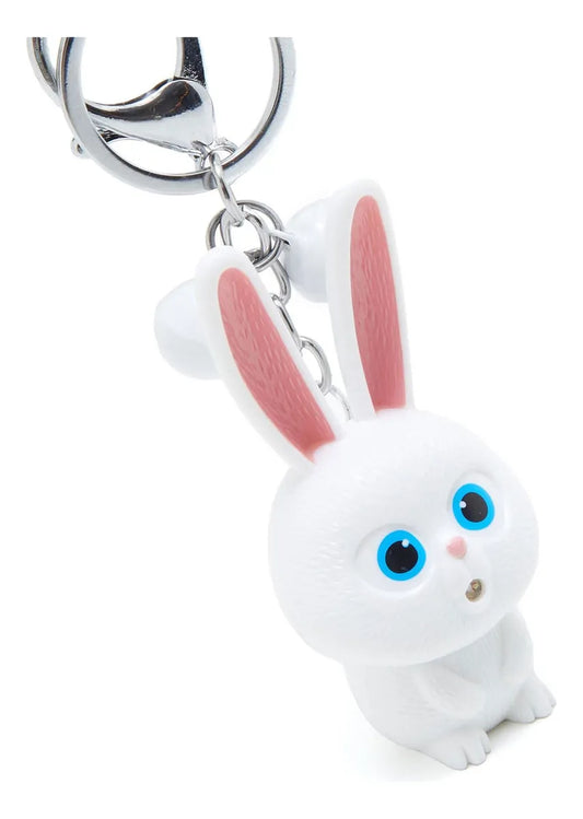 Llavero De Conejo Blanco Con Sonido Souvenir