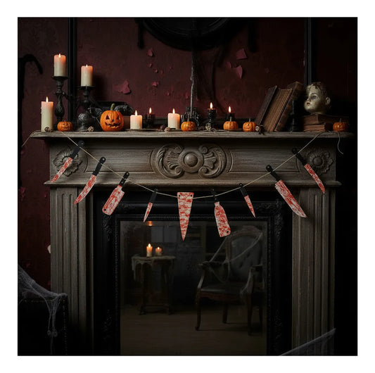 Guirnalda De Cuchillos Sangrientos Deco Halloween