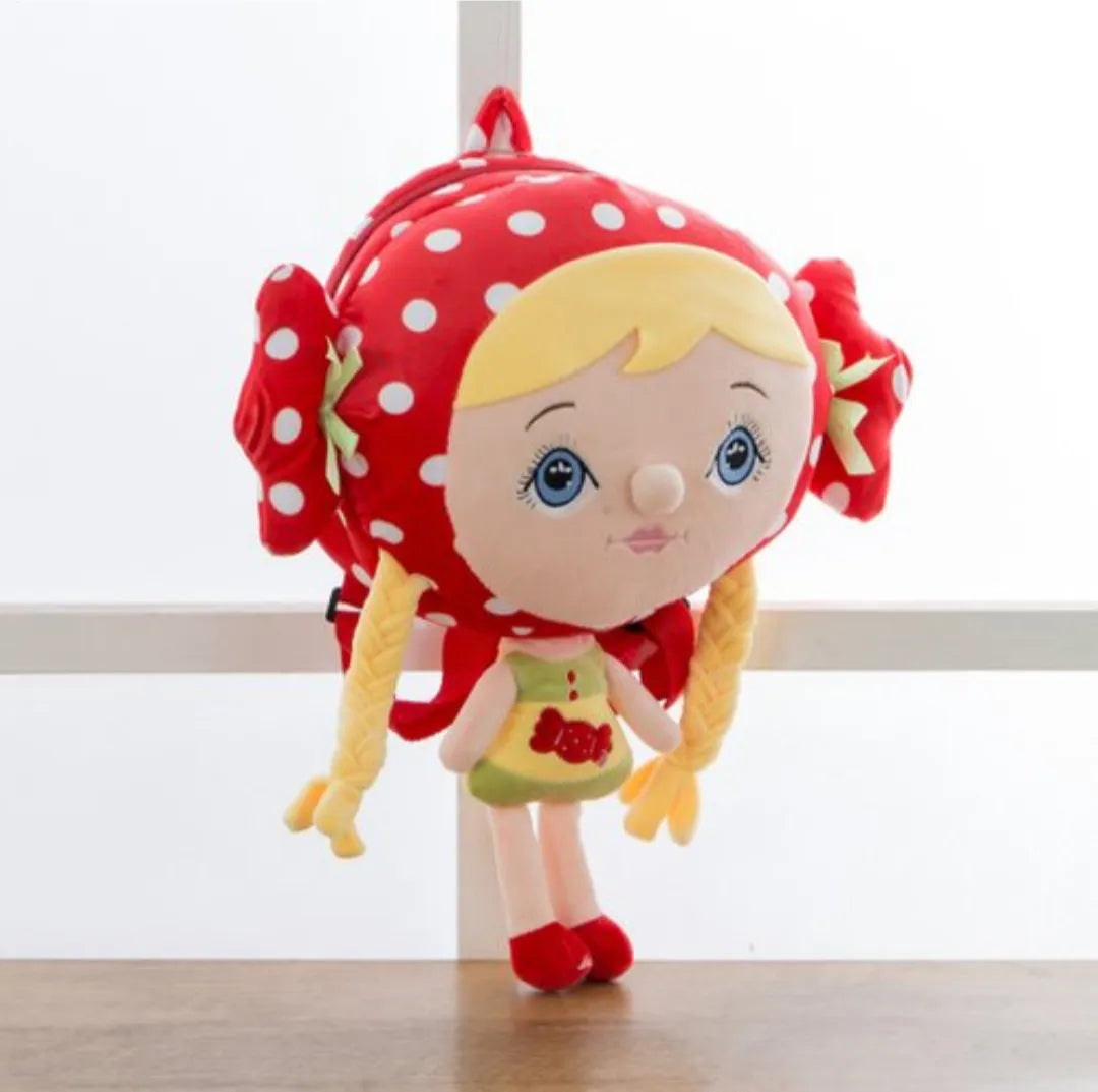 Peluche Mochila Infantil Muñeca 35cm 2 Modelos