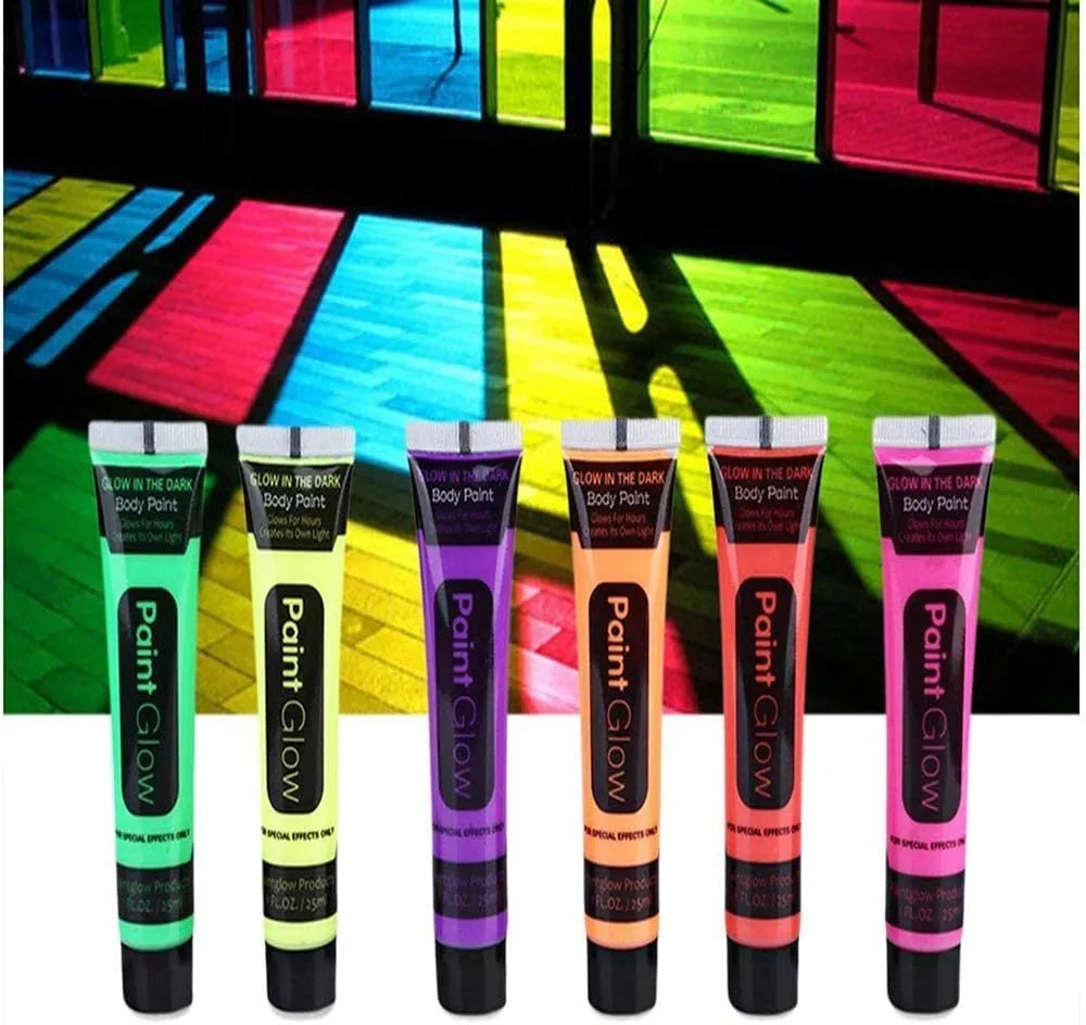 Pintura Facial Y Corporal Neon Pack X6 Unidades