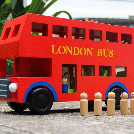 Autobus En Madera 2 Pisos 15 Pasajeros Montessori