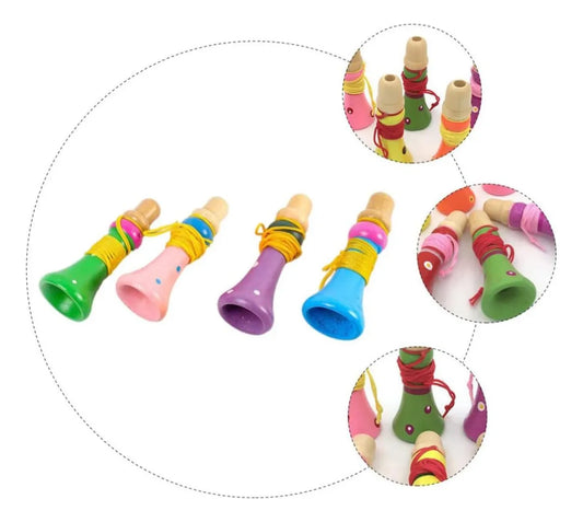 Corneta En Madera Montessori 9cm X 2 Unidades