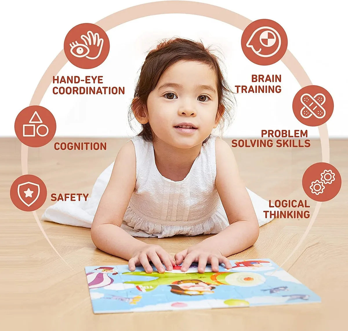 Puzzles Evolutivo 3 En 1 108 120 132 Pcs Infantil