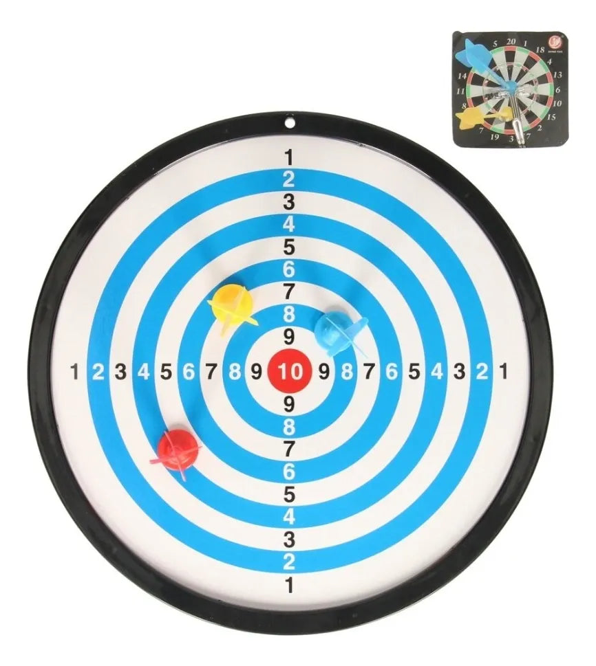 Juego De Dardos Con Velcro Doble Cara 26cm