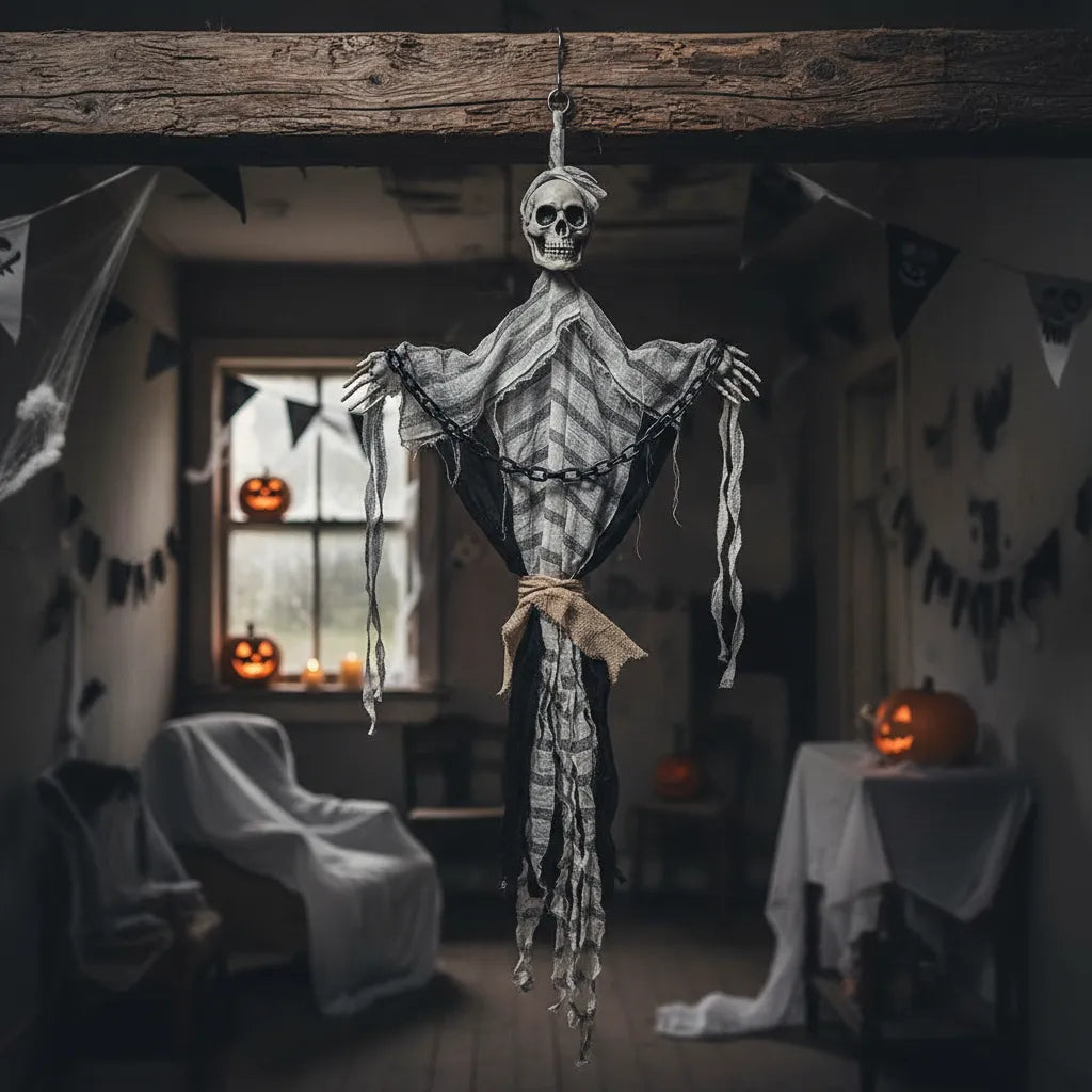 Esqueleto Decorativo Colgante Halloween 90x22 cm