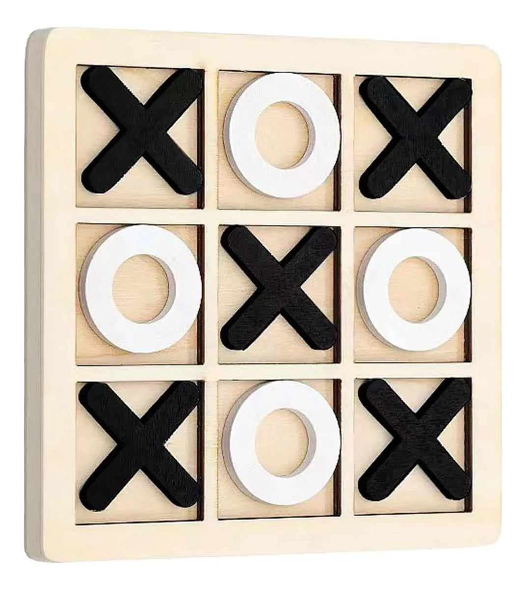 Juego De Mesa Tateti En Madera Montessori 15x15cm