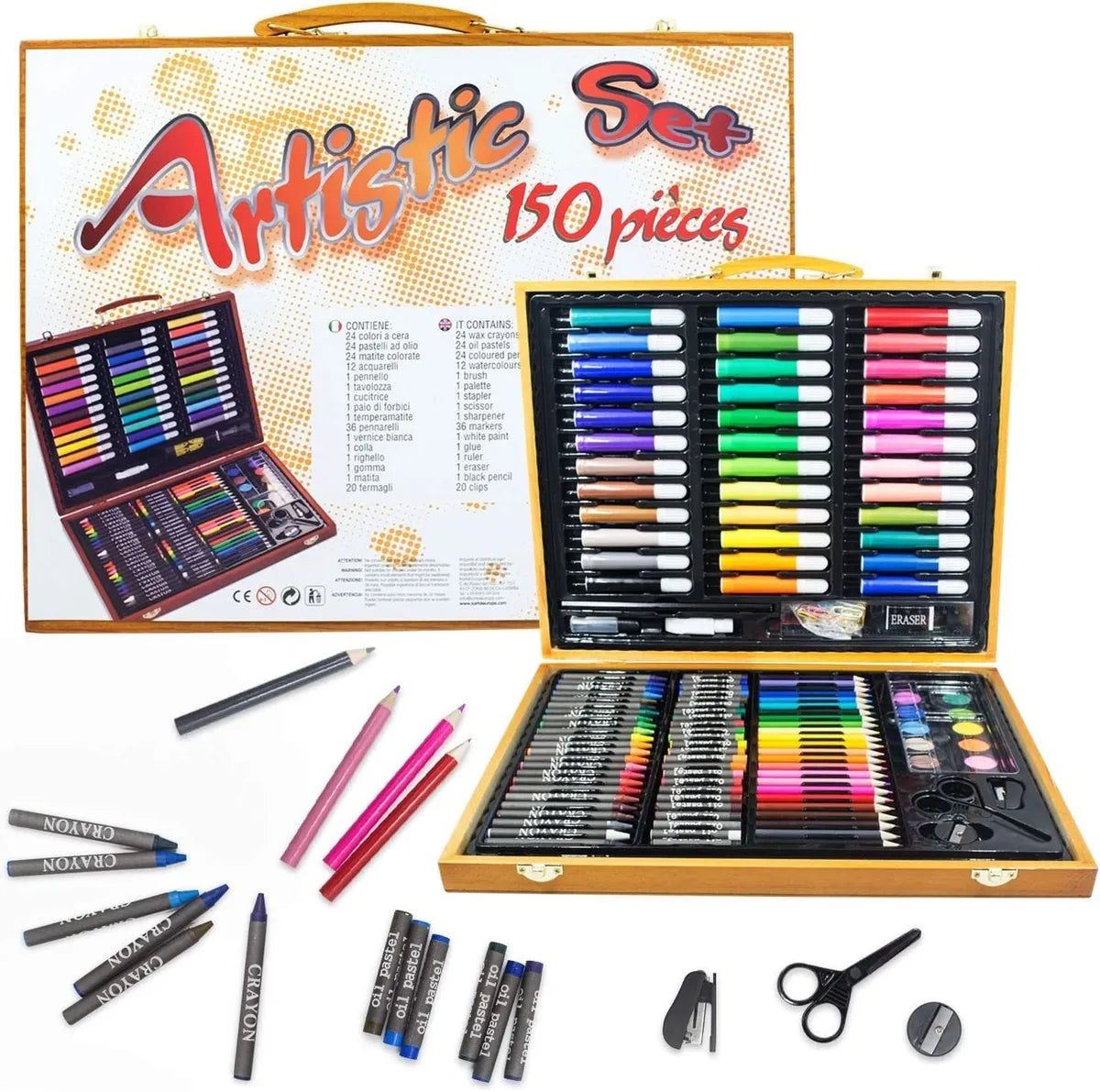 Set Artistico 150 Piezas Infantil Crayones Draypens