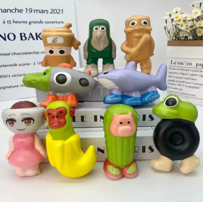 Pack 3 Squishy Brainrot Amigos Surtidos Antiestrés