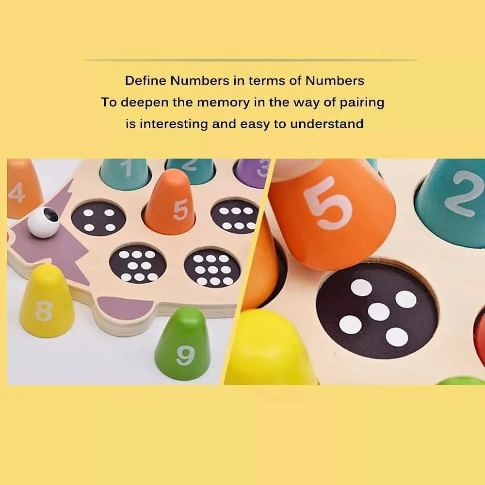 Erizo Didáctico En Madera Imantado Montessori