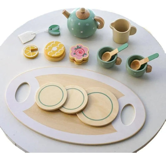 Juego De Te En Madera 15pcs Montessori Importado