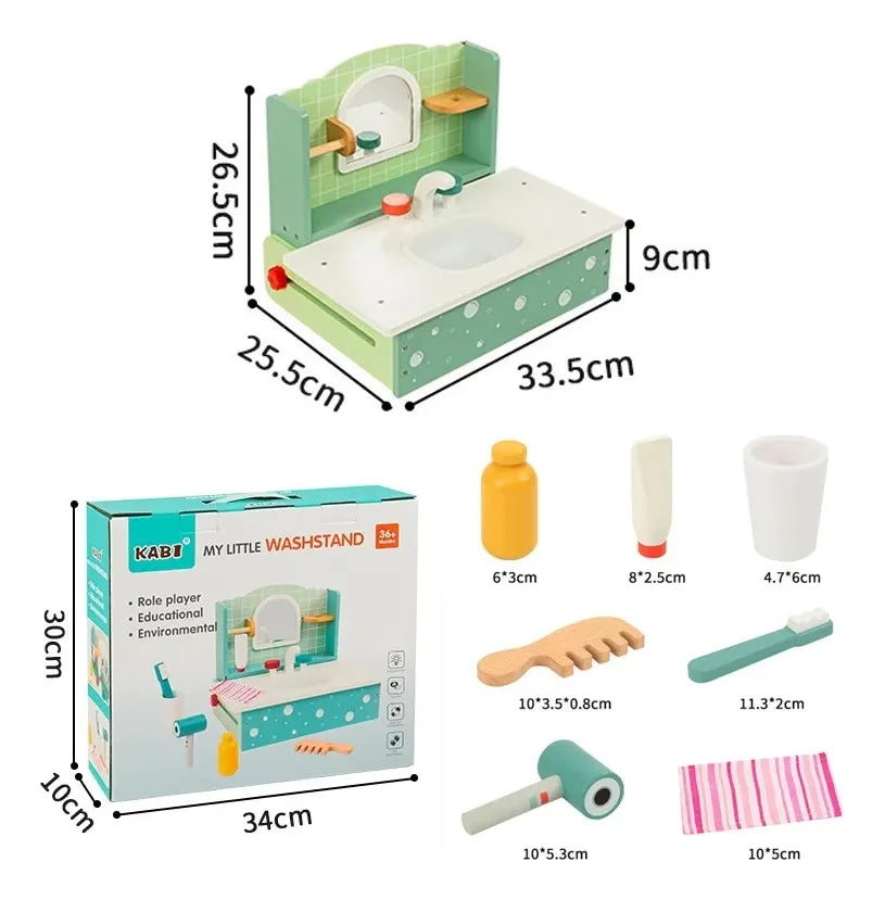 Juguete Pileta Infantil Madera Lavabo Montessori