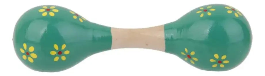 Sonajero Maraca Doble En Madera Montessori 14cm