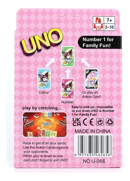 Juego De Mesa Cartas Uno Sanrio HELLO KITTY