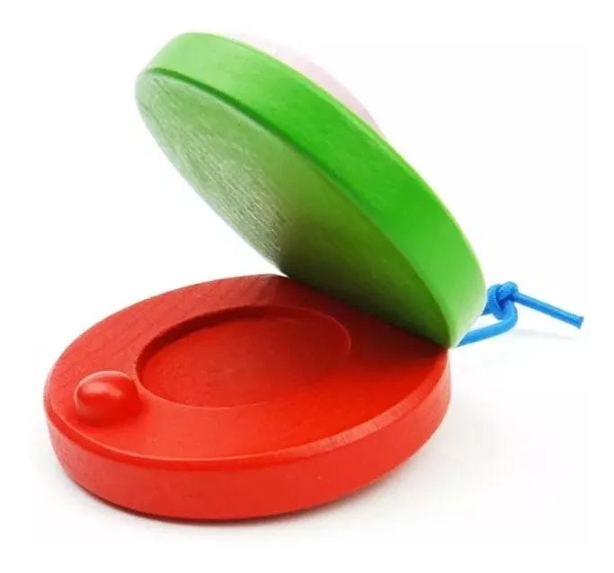 Castañuela Infantil en Madera Animales Montessori pack X2