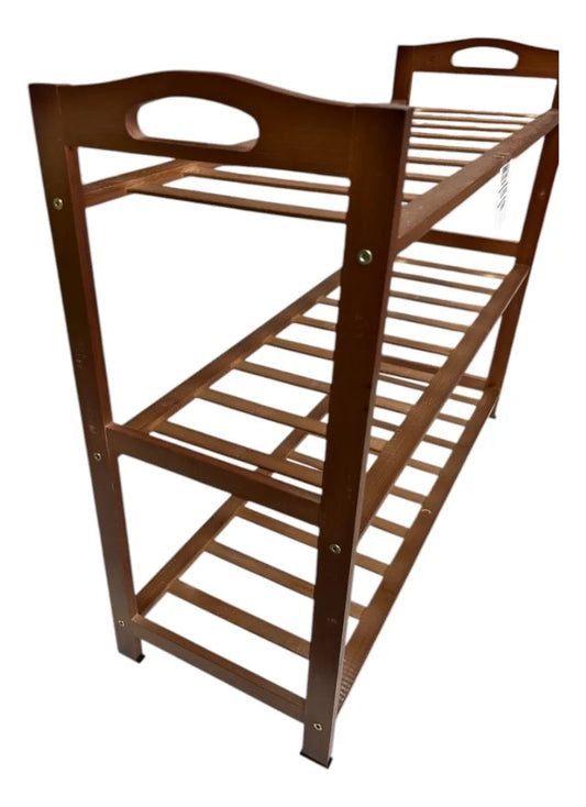 Zapatero De Madera Con 3 Estantes Organizador
