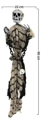 Esqueleto Decorativo Colgante Halloween 90x22 cm