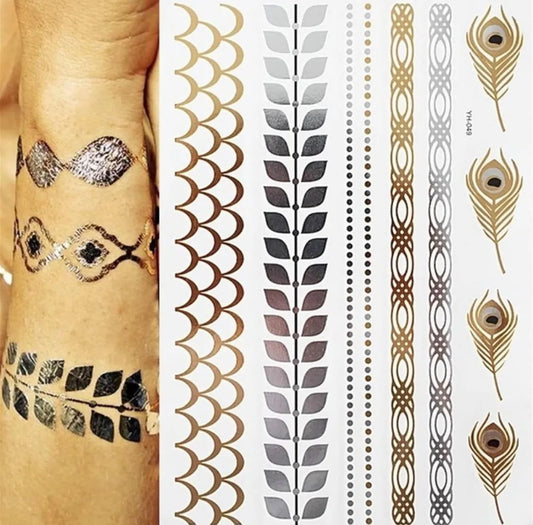 Tatuajes Temporales Dorados