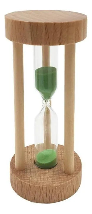 Reloj De Arena En Madera 3 Minutos Varios Colores